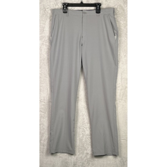Izod Other - Izod Men's‎ Golf Pants 38x32 Gray Stretch Flat Front Logo Performance Light Grey